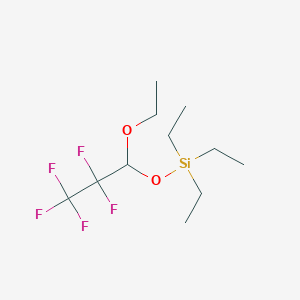 molecular formula C11H21F5O2Si B8064999 (1-Ethoxy-2,2,3,3,3-pentafluoropropoxy)-triethylsilane 