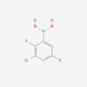 molecular formula C6H4BBrF2O2 B8065008 (3-Bromo-2,5-difluorophenyl)boronic acid 