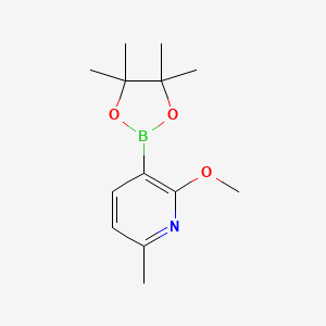 molecular formula C13H20BNO3 B8065066 2-Methoxy-6-methyl-3-(4,4,5,5-tetramethyl-1,3,2-dioxaborolan-2-yl)pyridine 