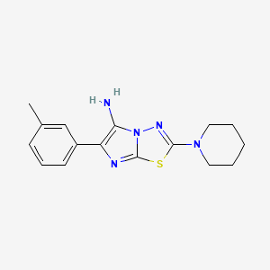 6-(3-Methylphenyl)-2-piperidin-1-ylimidazo[2,1-b][1,3,4]thiadiazol-5-amine