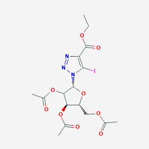 ethyl 1-[(2R,4R,5R)-3,4-diacetyloxy-5-(acetyloxymethyl)oxolan-2-yl]-5-iodotriazole-4-carboxylate