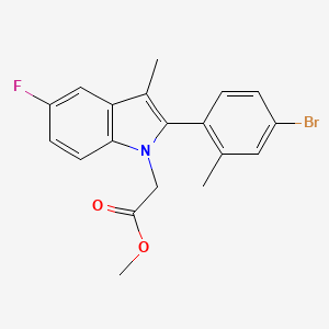 Methyl 2-[2-(4-bromo-2-methylphenyl)-5-fluoro-3-methylindol-1-yl]acetate