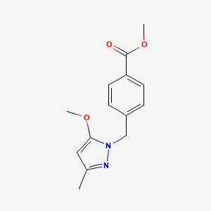 Methyl 4-[(5-methoxy-3-methylpyrazol-1-yl)methyl]benzoate