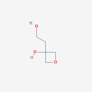 molecular formula C5H10O3 B8065266 3-(2-Hydroxyethyl)oxetan-3-ol 