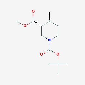 molecular formula C13H23NO4 B8065280 1-tert-butyl 3-methyl (3S,4R)-rel-4-methylpiperidine-1,3-dicarboxylate 