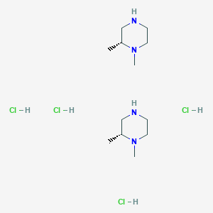 molecular formula C12H32Cl4N4 B8065282 Piperazine, 1,2-dimethyl-, hydrochloride (1:2), (2R)- 