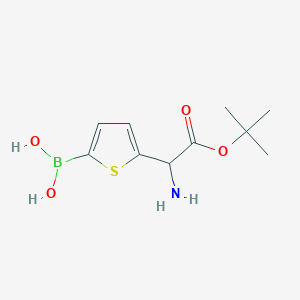 {5-[1-Amino-2-(tert-butoxy)-2-oxoethyl]thiophen-2-yl}boronic acid