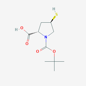 molecular formula C10H17NO4S B8065335 (2s,4r)-1-[(Tert-butoxy)carbonyl]-4-sulfanylpyrrolidine-2-carboxylic acid 