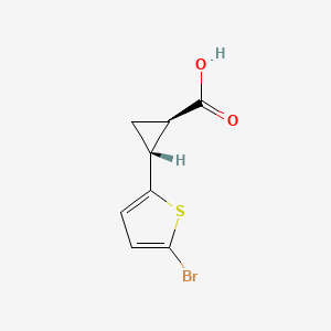 molecular formula C8H7BrO2S B8065351 trans-2-(5-Bromothiophen-2-yl)cyclopropanecarboxylic acid 