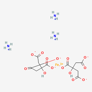 molecular formula C12H22FeN3O14 B8065379 Triammonium iron(III) 2-hydroxypropane-1,2,3-tricarboxylate 