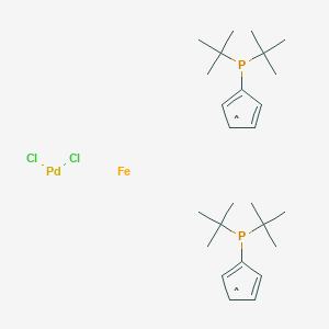 molecular formula C26H44Cl2FeP2Pd B8065445 二氯[1,1-双(二叔丁基膦)二茂铁]钯(II) 