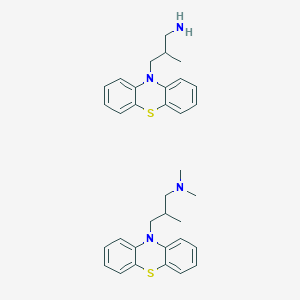 molecular formula C34H40N4S2 B8065448 2-methyl-3-phenothiazin-10-ylpropan-1-amine;N,N,2-trimethyl-3-phenothiazin-10-ylpropan-1-amine 
