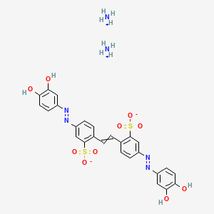 molecular formula C26H26N6O10S2 B8065468 Diammonium 5-[2-(3-hydroxy-4-oxocyclohexa-2,5-dien-1-ylidene)hydrazin-1-yl]-2-(2-{4-[2-(3-hydroxy-4-oxocyclohexa-2,5-dien-1-ylidene)hydrazin-1-yl]-2-sulfonatophenyl}ethenyl)benzenesulfonate 