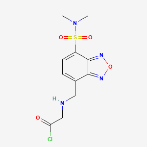 molecular formula C11H13ClN4O4S B8065479 Acetyl chloride, 2-[[7-[(dimethylamino)sulfonyl]-2,1,3-benzoxadiazol-4-yl]methylamino]- 