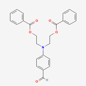 molecular formula C25H23NO5 B8065500 Benzaldehyde, 4-[bis[2-(benzoyloxy)ethyl]amino]- CAS No. 65072-25-5