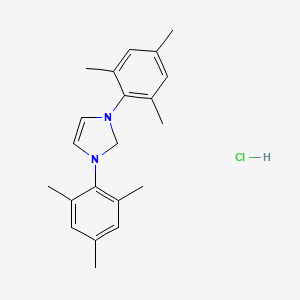 molecular formula C21H27ClN2 B8065510 1,3-bis(2,4,6-trimethylphenyl)-2H-imidazole;hydrochloride 