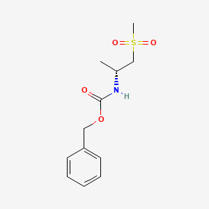 molecular formula C12H17NO4S B8065522 (R)-Benzyl (1-(methylsulfonyl)propan-2-yl)carbamate 