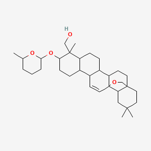 molecular formula C33H52O4 B8065548 [9,20,20-Trimethyl-10-(6-methyloxan-2-yl)oxy-24-oxahexacyclo[15.5.2.01,18.04,17.05,14.08,13]tetracos-15-en-9-yl]methanol 