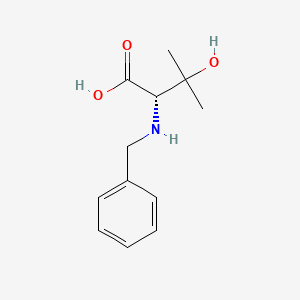 molecular formula C12H17NO3 B8065574 Valine, 3-hydroxy-N-(phenylmethyl)-(9CI) 