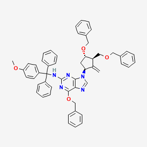 6-(Benzyloxy)-9-((1S,3S)-4-(benzyloxy)-3-((benzyloxy)methyl)-2-methylenecyclopentyl)-N-((4-methoxyphenyl)diphenylmethyl)-9H-purin-2-amine