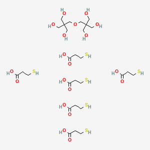 molecular formula C28H58O19S6 B8065605 2-[[3-Hydroxy-2,2-bis(hydroxymethyl)propoxy]methyl]-2-(hydroxymethyl)propane-1,3-diol;3-sulfanylpropanoic acid 