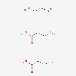 molecular formula C8H18O6S2 B8065651 Bis(3-sulfanylpropanoic acid); ethane-1,2-diol 