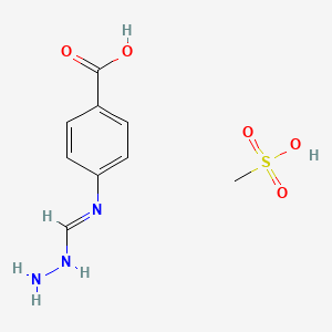 4-(N'-aminoimidamido)benzoic acid; methanesulfonic acid