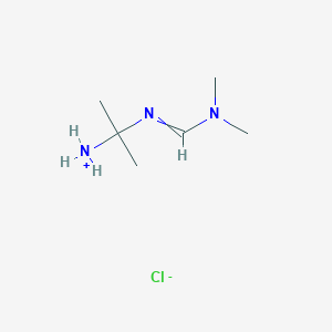 molecular formula C6H16ClN3 B8065687 2-(Dimethylaminomethylideneamino)propan-2-ylazanium;chloride 