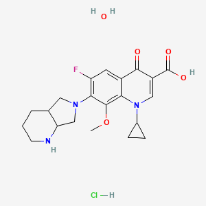 molecular formula C21H27ClFN3O5 B8065727 Moxifloxacin, Hydrochloride Monohydrate 