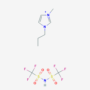 molecular formula C9H14F6N3O4S2+ B8065734 1-Propyl-3-methyl-imidazolium bis(trifluoromethylsulfonyl)imide 