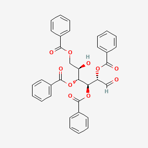 molecular formula C34H28O10 B8065770 (2R,3R,4S,5S)-2-Hydroxy-6-oxohexane-1,3,4,5-tetrayl tetrabenzoate 