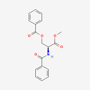 molecular formula C18H17NO5 B8065772 Serine, N,O-dibenzoyl-, methyl ester 