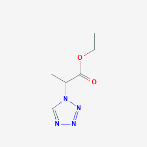 molecular formula C6H10N4O2 B8065800 Ethyl 2-(tetrazol-1-yl)propanoate 