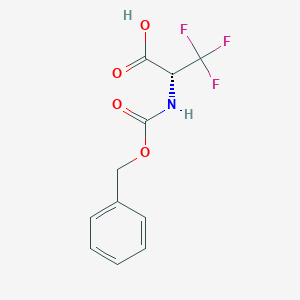 molecular formula C11H10F3NO4 B8065807 N-[(Benzyloxy)carbonyl]-3,3,3-trifluoroalanine 