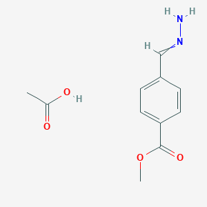 Acetic acid;methyl 4-methanehydrazonoylbenzoate