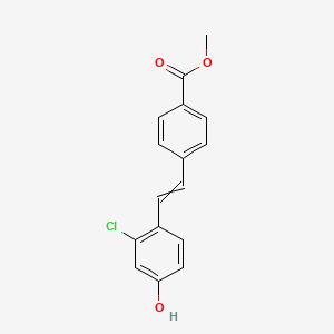 molecular formula C16H13ClO3 B8065870 (E)-Methyl 4-(2-chloro-4-hydroxystyryl)benzoate 