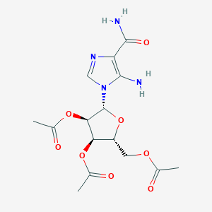 molecular formula C15H20N4O8 B8065875 5-Amino-1-(2',3',5'-tri-O-acetyl-b-D-ribofuranosyl)-imidazole-4-carboxamide 