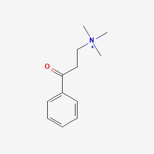 molecular formula C12H18NO+ B8065888 (2-苯甲酰乙基)三甲基铵 