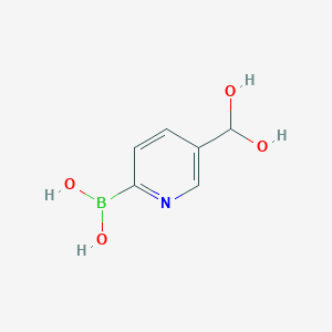 molecular formula C6H8BNO4 B8065967 (5-(Dihydroxymethyl)pyridin-2-yl)boronic acid 