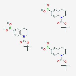 molecular formula C42H60B3N3O12 B8066000 1-BOC-1,2,3,4-Tetrahydroquinoline-6-boronic acid 