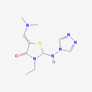 5-(Dimethylaminomethylidene)-3-ethyl-2-(1,2,4-triazol-4-ylamino)-1,3-thiazolidin-4-one