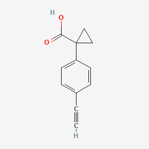 molecular formula C12H10O2 B8066157 1-(4-Ethynylphenyl)cyclopropane-1-carboxylic acid 
