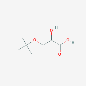 molecular formula C7H14O4 B8066210 3-tert-Butoxy-2-hydroxypropanoic acid 