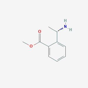 molecular formula C10H13NO2 B8066243 methyl 2-[(1S)-1-aminoethyl]benzoate 