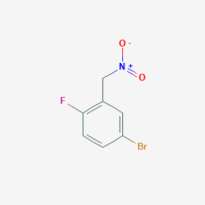 molecular formula C7H5BrFNO2 B8066283 4-Bromo-1-fluoro-2-nitromethyl-benzene 