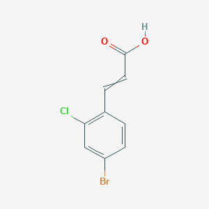 molecular formula C9H6BrClO2 B8066316 CID 73012586 