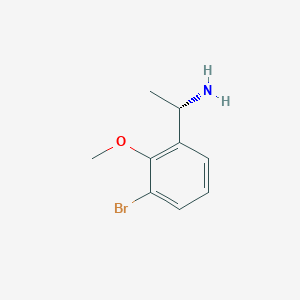 molecular formula C9H12BrNO B8066330 (S)-1-(3-Bromo-2-methoxyphenyl)ethan-1-amine 