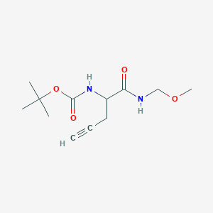 molecular formula C12H20N2O4 B8066362 Tert-butyl (1-((methoxymethyl)amino)-1-oxopent-4-yn-2-yl)carbamate 