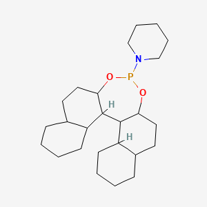 molecular formula C25H42NO2P B8066393 Piperidine,1-(11bS)-dinaphtho[2,1-d:1',2'-f][1,3,2]dioxaphosphepin-4-yl- 