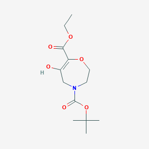 4-Tert-butyl 7-ethyl 6-hydroxy-2,3,4,5-tetrahydro-1,4-oxazepine-4,7-dicarboxylate